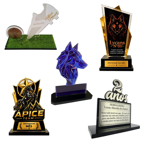 Trofeu Para Eventos Itapevi Sp elegante e personalizado, pronto para homenagear vencedores